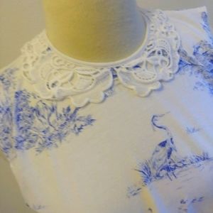 Topshop top with crochet collar [0153]